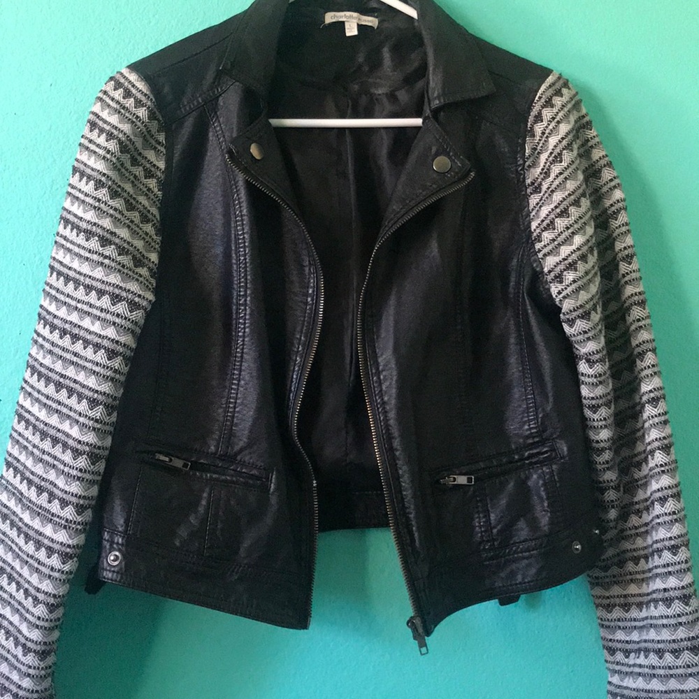 Faux leather Aztec jacket
